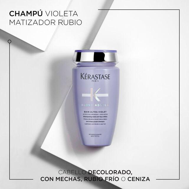Champú matizador con pigmento violeta Bain Ultra-Violet de Kérastase